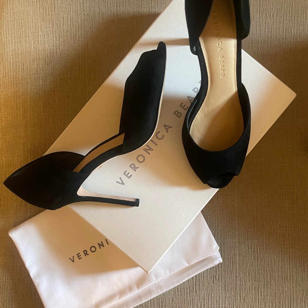 Veronica Beard- “Gadot” Peep-Toe Heels